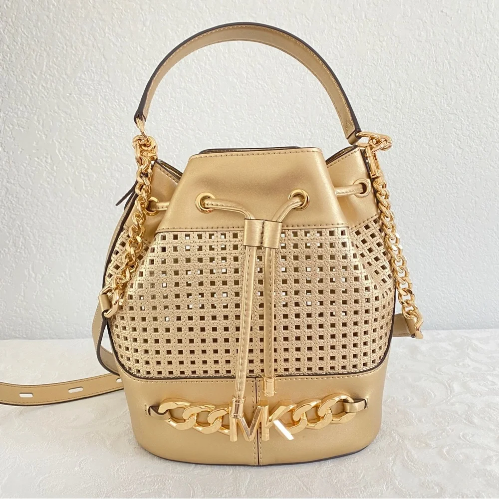 Michael Kors Gold Bucket 2 way Bag